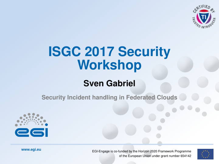 isgc 2017 security workshop