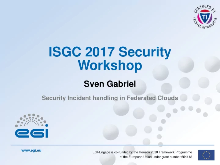 isgc 2017 security workshop