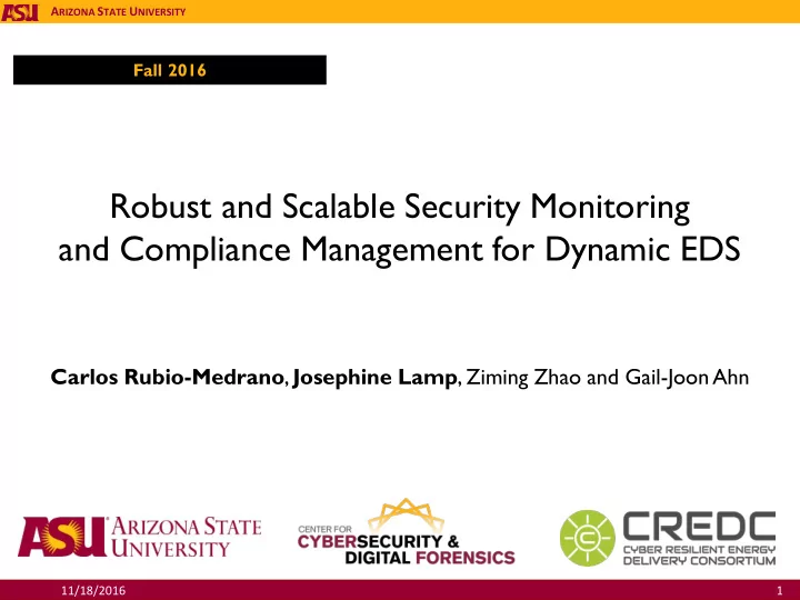 and compliance management for dynamic eds