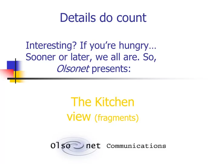 the kitchen