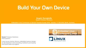Introduction  Page 2 / 41  Speaker  Angelo Dureghello  Embedded Systems Engineer, Sysam - Nomovok