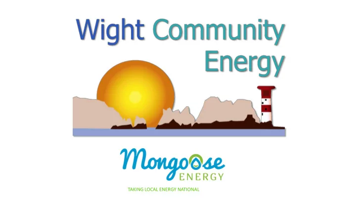 taking local energy national
