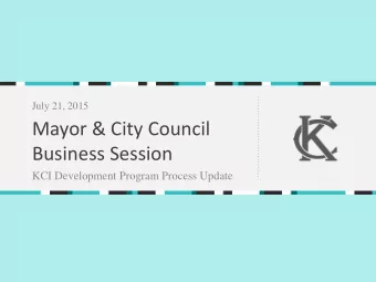 Business Session  KCI Development Program Process Update  History of KCI  2  Airport Funding  KCI