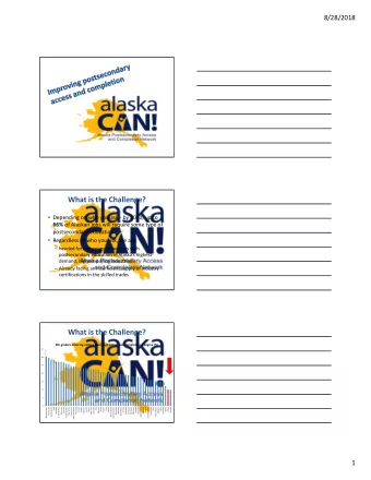 What is the Challenge?  Depending on who you ask  by 2020, up to 66% of Alaskan jobs will