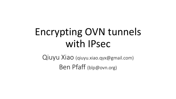 encrypting ovn tunnels with ipsec