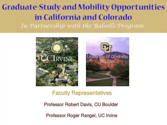 BIOENGINEERING: University of Colorado at Boulder, USA  Faculty Representatives  Faculty