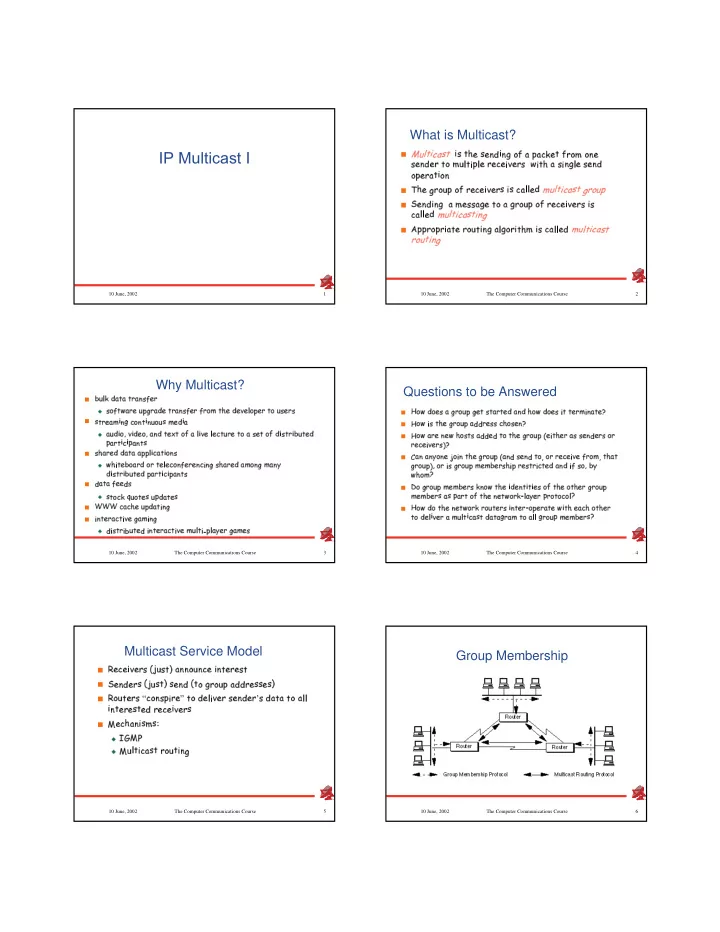 ip multicast i