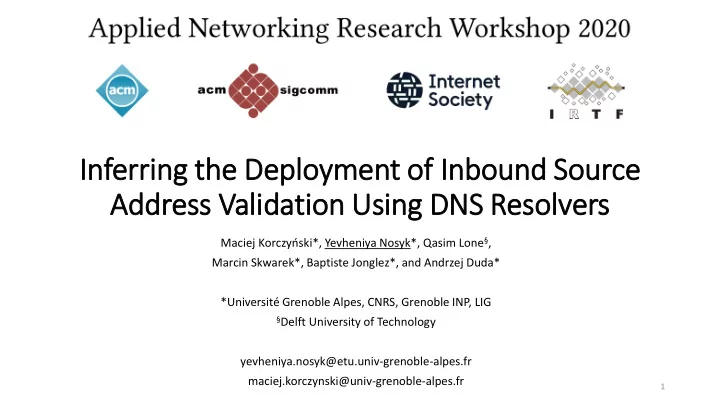in inferring the deployment of f in inbound source