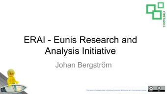 Analysis Initiative  Johan Bergstrm  Johan Bergstrm  International Business Developer  Head of