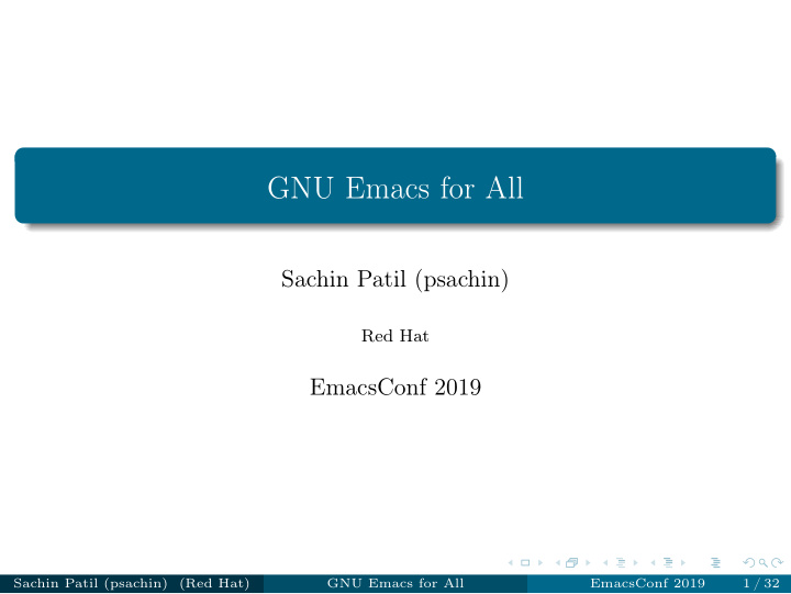 gnu emacs for all