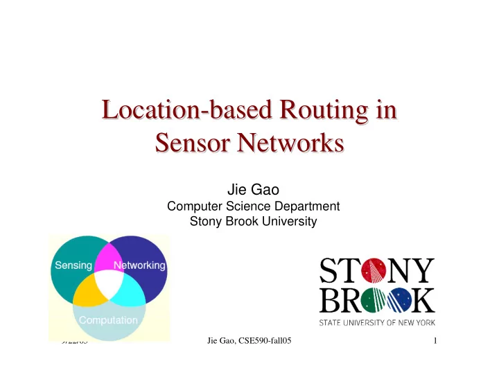 location based routing in based routing in location