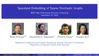 Spaceland Embedding of Sparse Stochastic Graphs  IEEE High Performance Extreme Computing  September