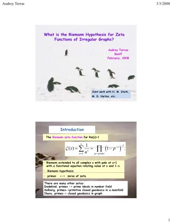 1      =  =      ( )  ( )  1  1  .  s  s  s  p  s  n  =  =  1  n  p  prime