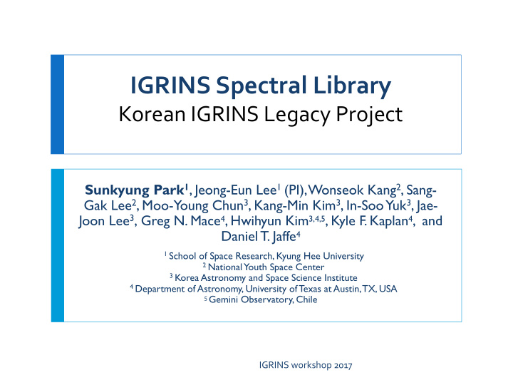 igrins spectral library