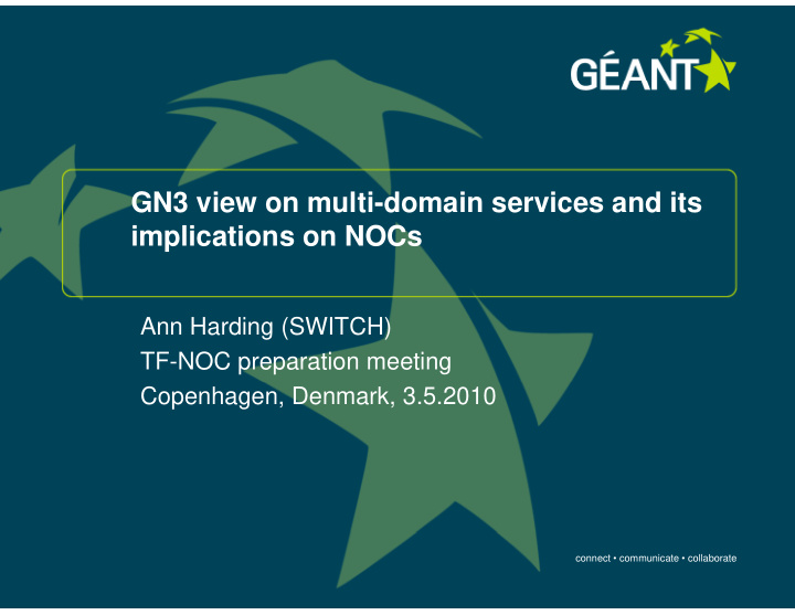 gn3 view on multi d domain services and its implications