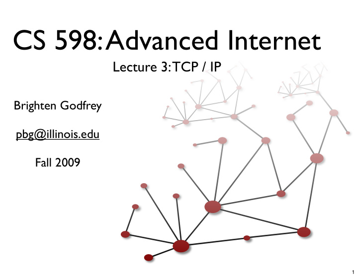 cs 598 advanced internet