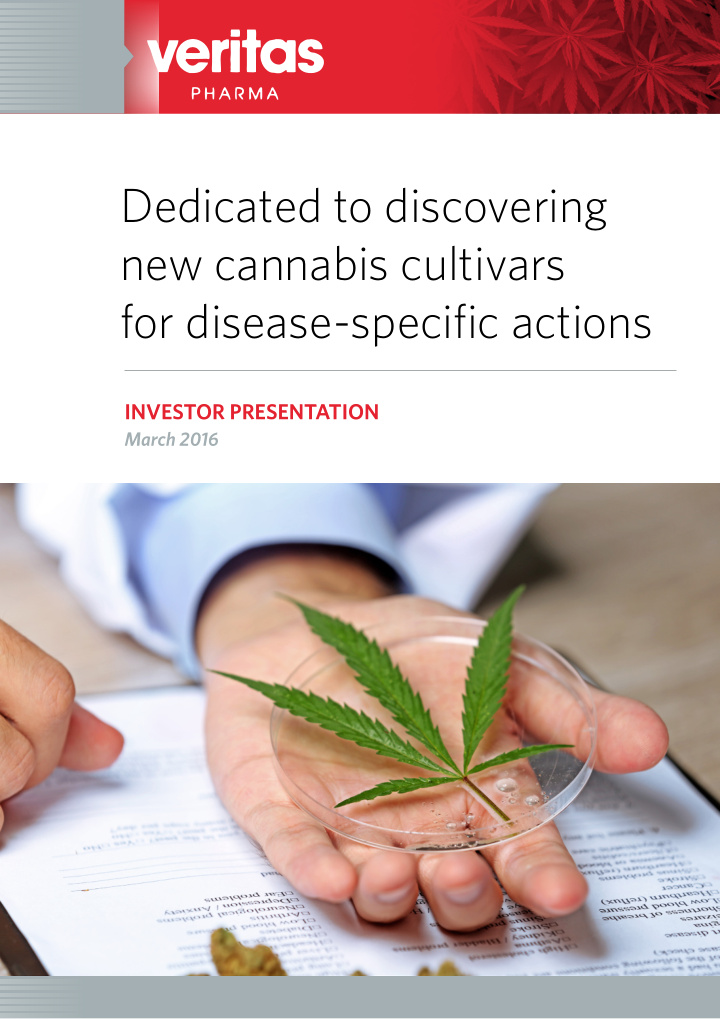 dedicated to discovering new cannabis cultivars for