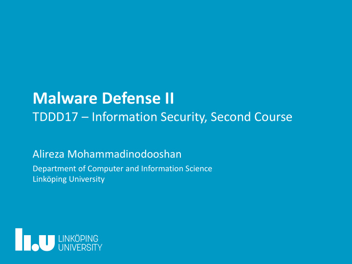 malware defense ii