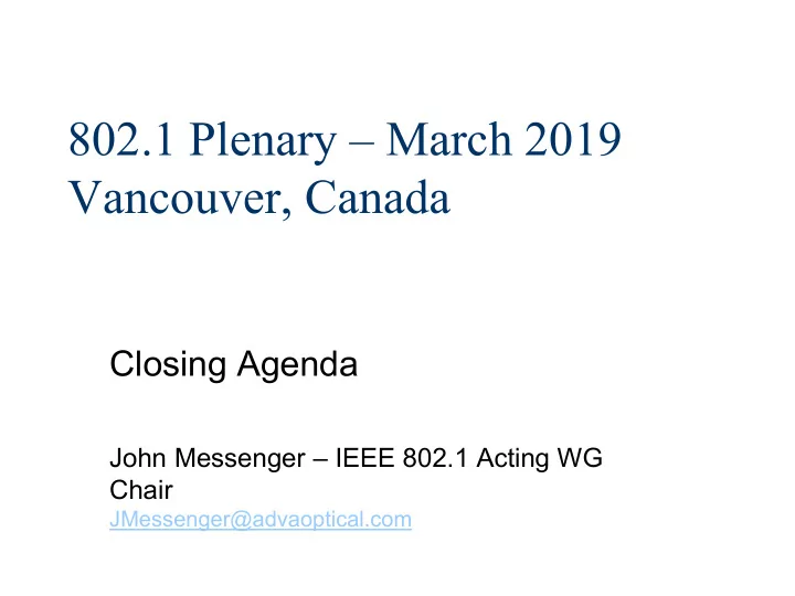 802 1 plenary march 2019 vancouver canada