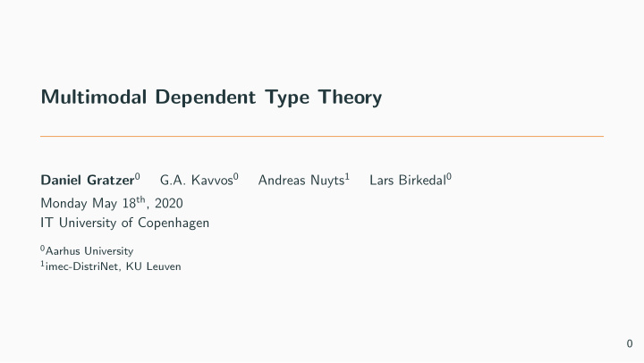 multimodal dependent type theory