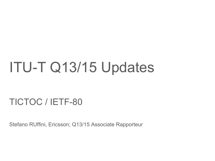 itu t q13 15 updates