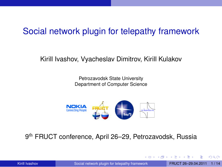 social network plugin for telepathy framework