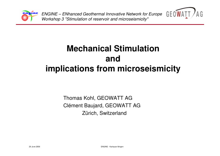 mechanical stimulation and implications from