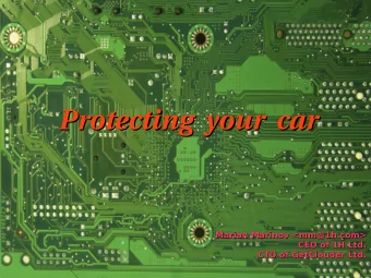 Protecting  your  car  Protecting  your  car  Marian Marinov &lt;mm@1h.com&gt;  Marian Marinov