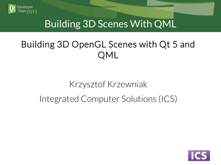 building 3d scenes with qml