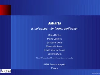 Jakarta  a tool support for formal verification  Gilles Barthe  Pierre Courtieu  Guillaume Dufay