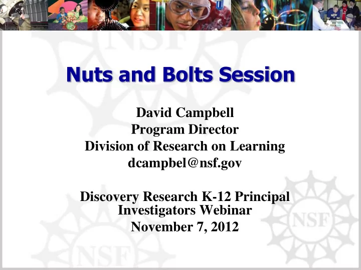 nuts and bolts session