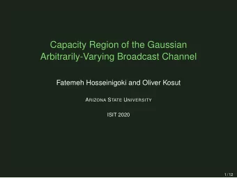Capacity Region of the Gaussian  Arbitrarily-Varying Broadcast Channel  Fatemeh Hosseinigoki and