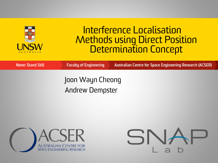 interference localisation methods using direct position