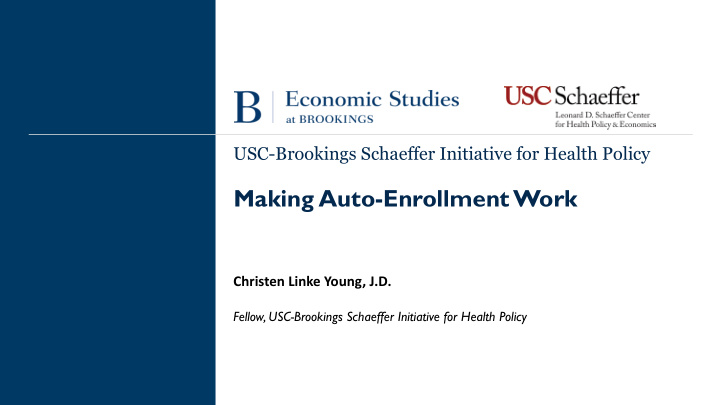 making auto enrollment work