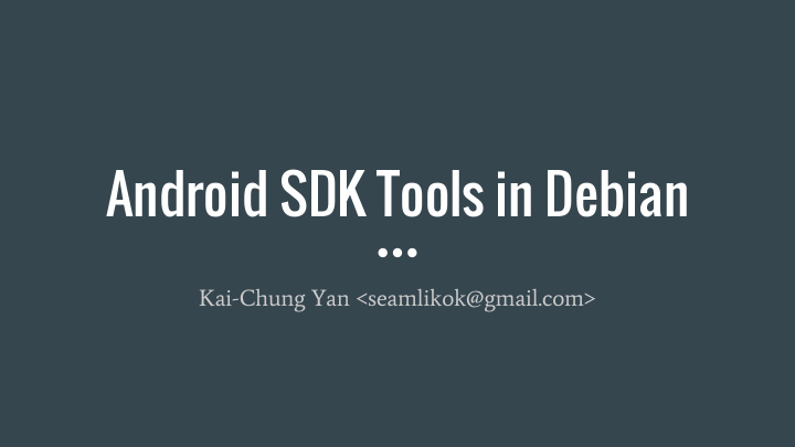 android sdk tools in debian