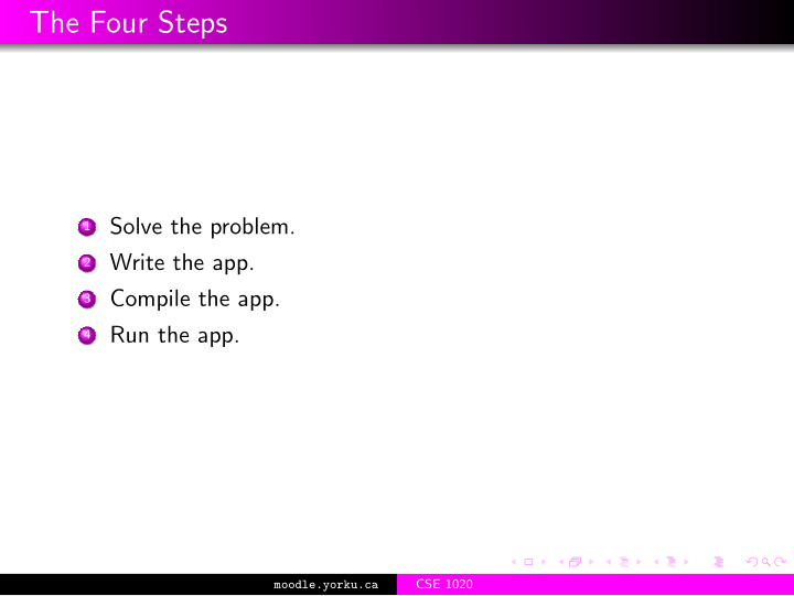 the four steps