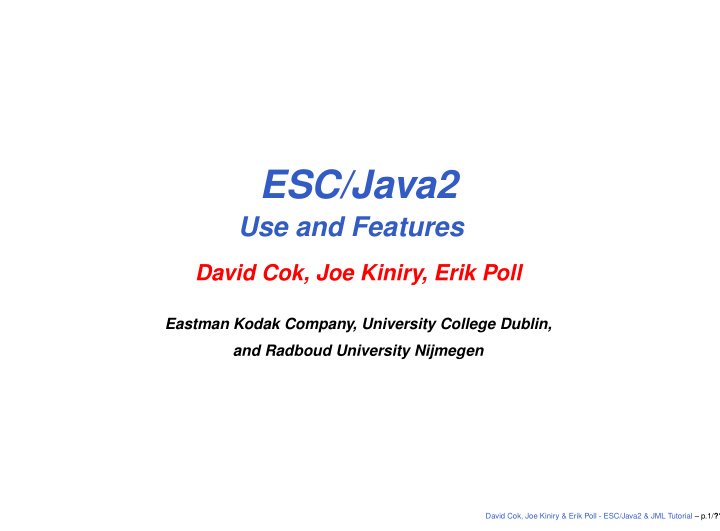 esc java2