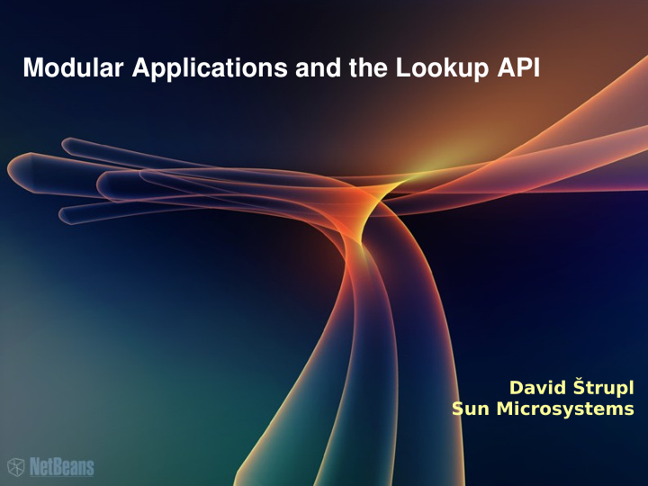 modular applications and the lookup api