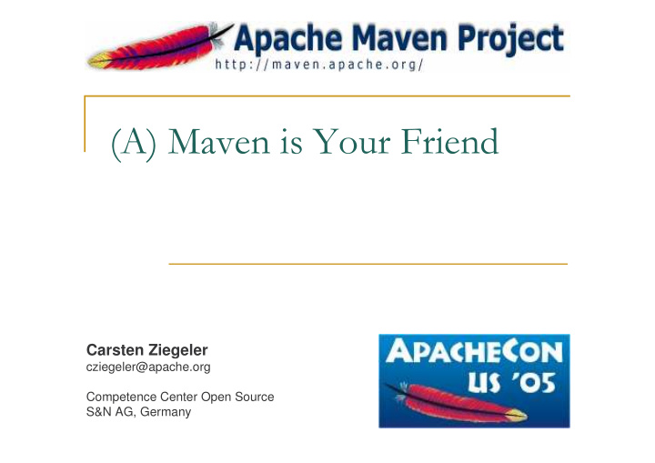 carsten ziegeler cziegeler apache org