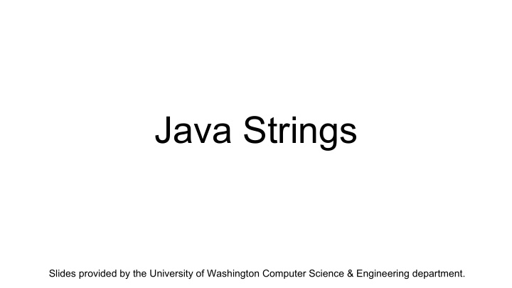 java strings