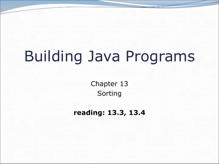 building java programs