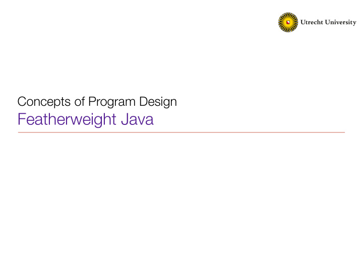 featherweight java overview