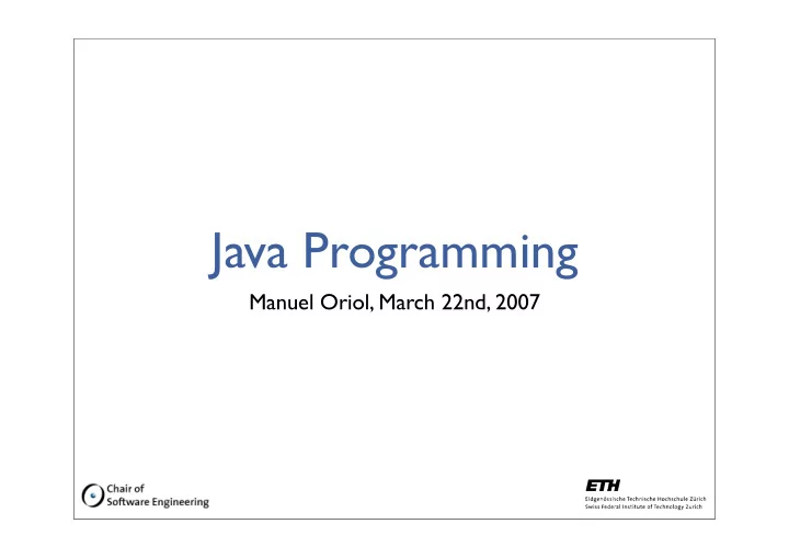 java programming