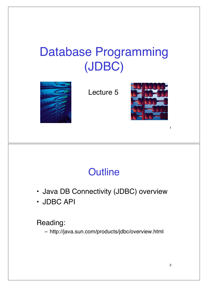 database programming jdbc