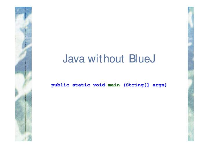 java without bluej