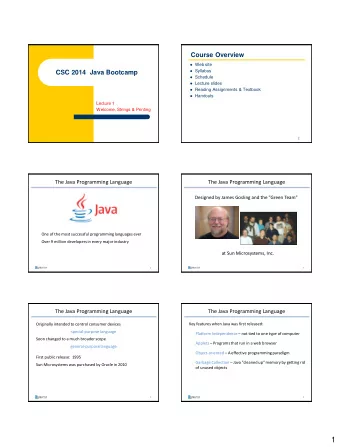 1  Hello, World!  Hello, World! System.out is an  A program is a sequence of instructions expressed