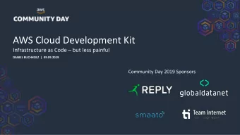 AWS Cloud Development Kit Infrastructure as Code  but less painful  DANIEL BUCHHOLZ  |