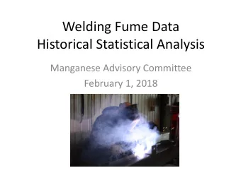 Historical Statistical Analysis  Manganese Advisory Committee  February 1, 2018  References