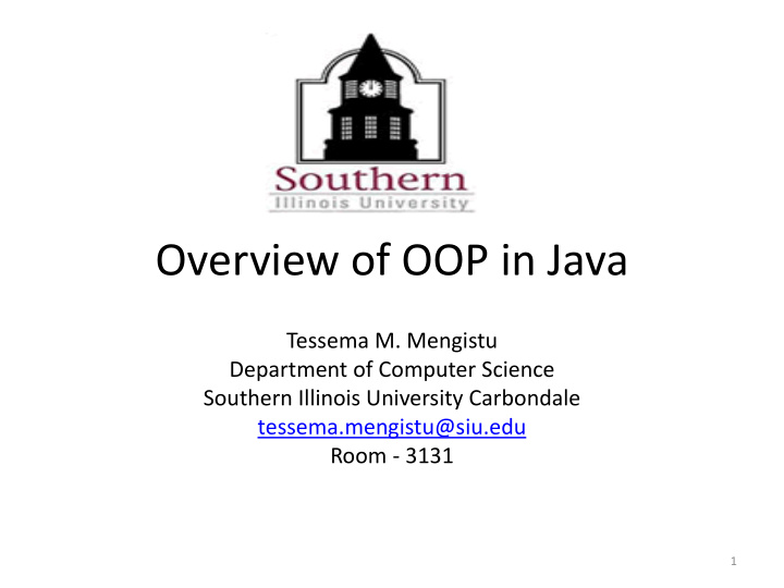 overview of oop in java