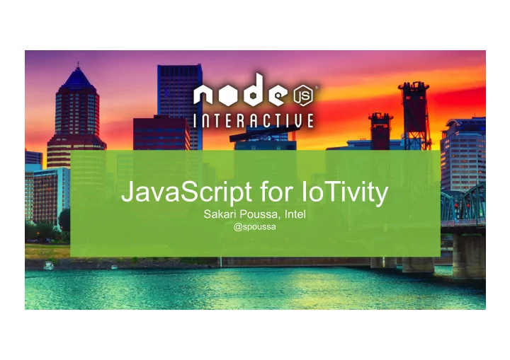 javascript for iotivity